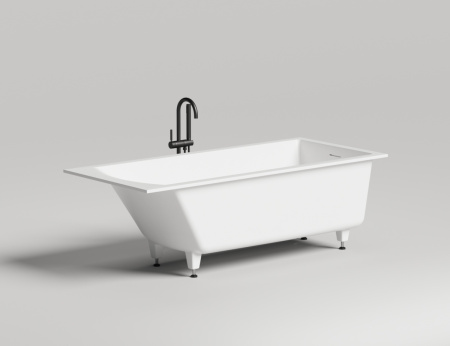 Ванна из искусственного камня Salini CASCATA 104823M 170х70 встраиваемая прямоугольная с ножками